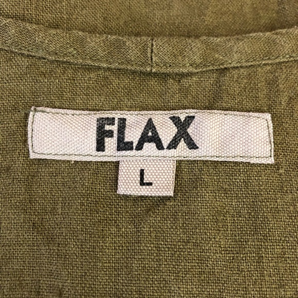 FLAX Linen Tunic Sleeveless Pullover Top Boho L - Picture 5 of 5
